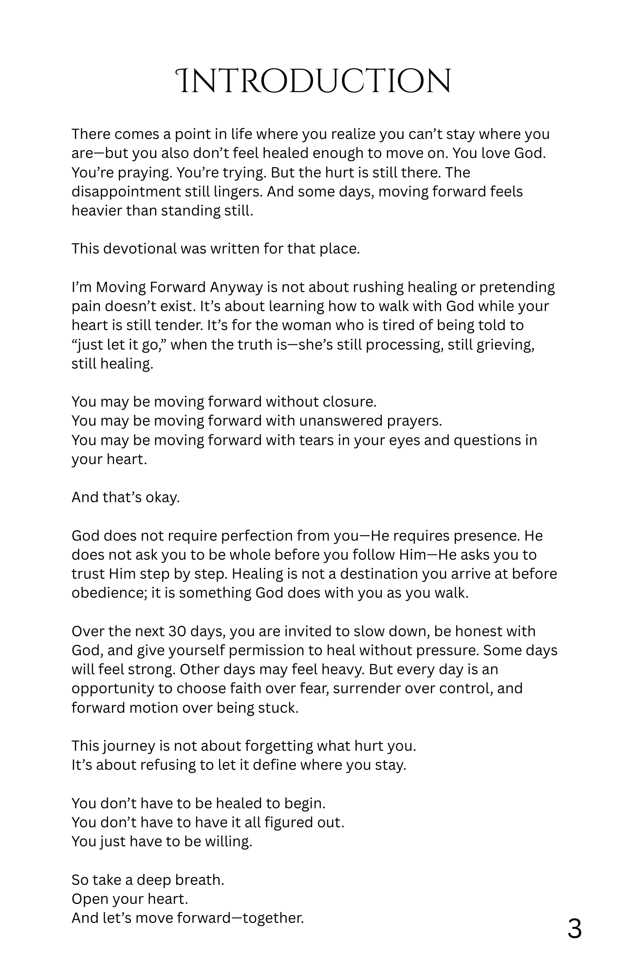 I'm Moving Forward Anyway A 30-Day Devotional (Hardback)